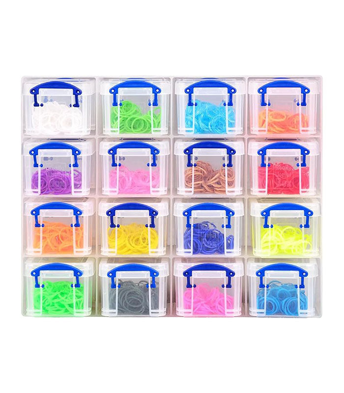 16 x 0.14 LITRE PLASTIC ORGANISER TOOL STORAGE BOX SET